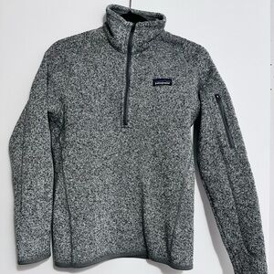Patagonia Gray Quarter-Zip Fleece Pullover